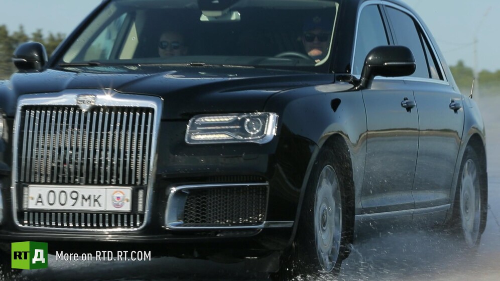 Aurus Limousine at Russia's Federal Guard Service driving school. Still taken from RTD documentary Drift It Like Putin's Driver