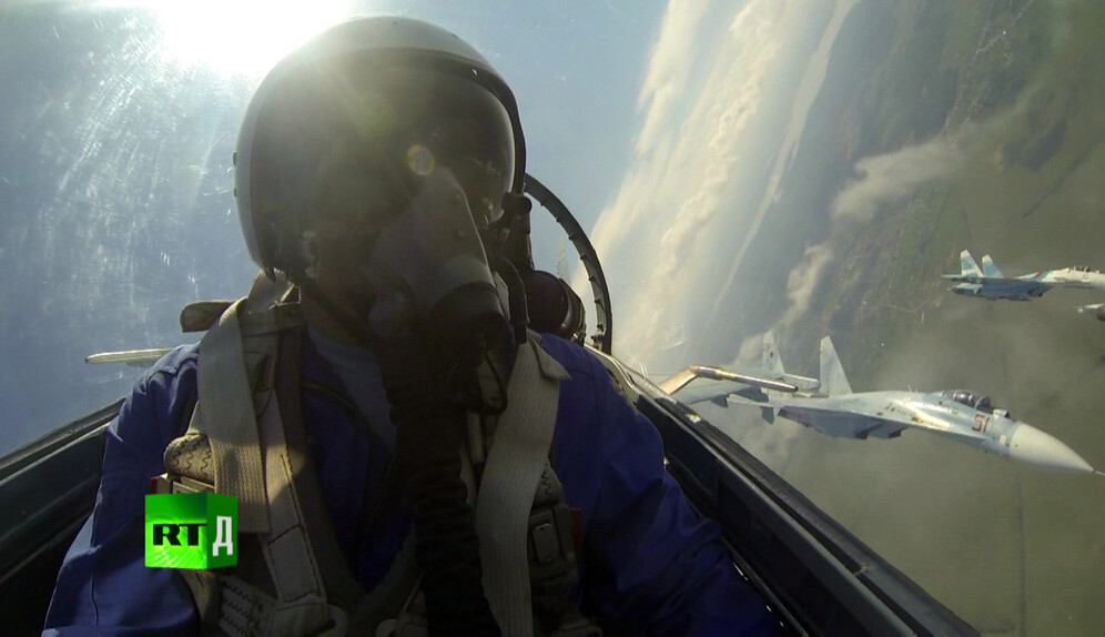 On board a SU-27 