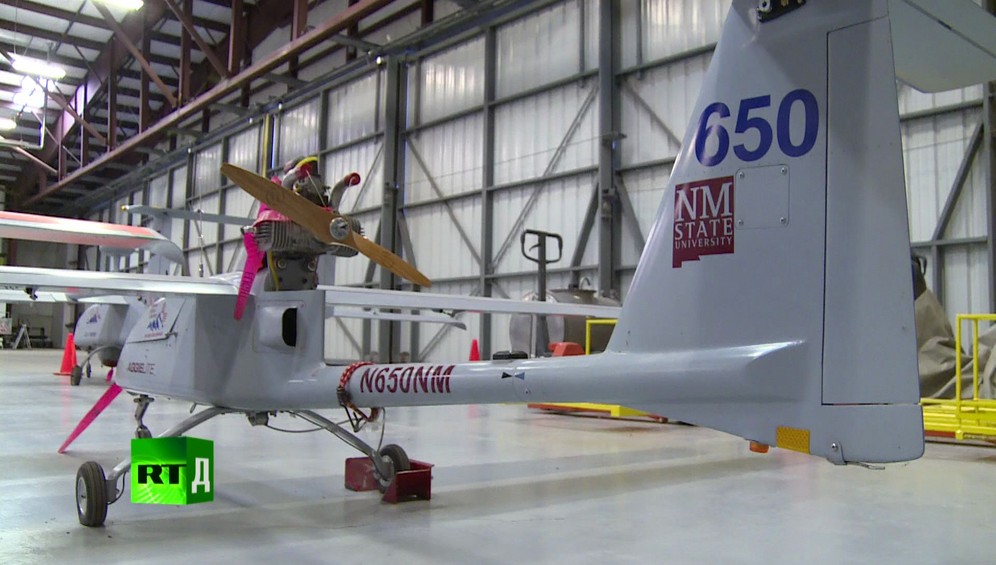 Large drone in a hangar at New Mexico State University. Taken while shooting RTD documentary on the impact of drones, Game of Drones.