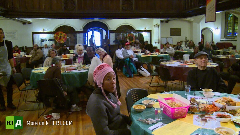 Soup kitchen for the homeless in New York