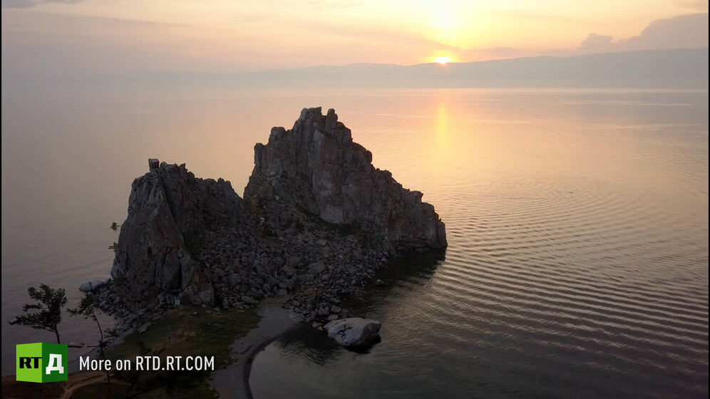Shaman Rock on Olkhon Island a sacred place for Siberian shamans