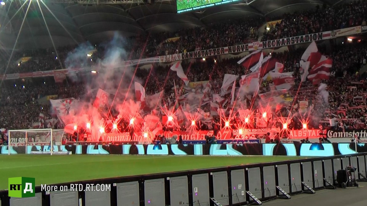 Football ‘Ultras’ support their club © A still from the documentary film, Football Beasts / RTD