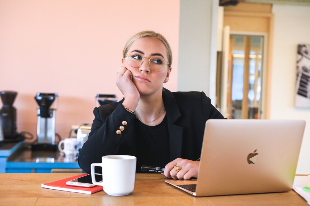 woman working with computer